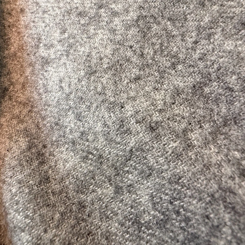 Jenss Gray 100% Pure Cashmere Scarf Made in West Germany Vintage Fringed Soft
